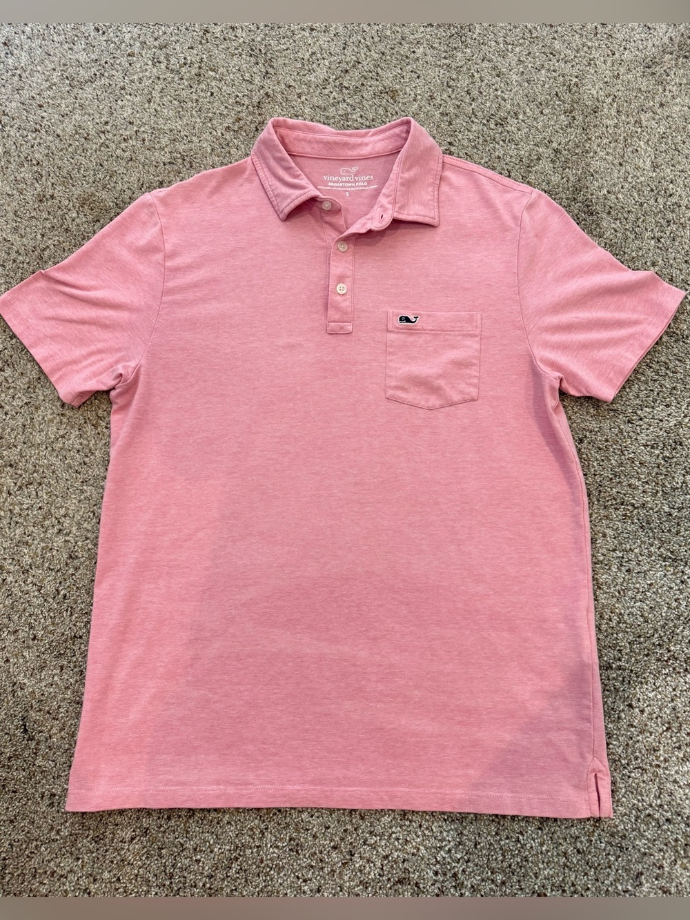 Vineyard Vines Men's Salmon Pink Pocket Polo